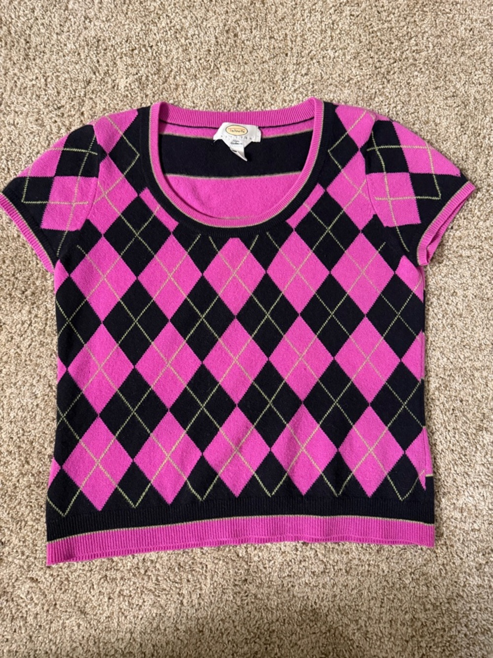Talbots short sleeve pure cashmere sweater